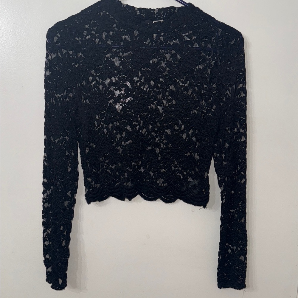 Elegant Black Lace Top